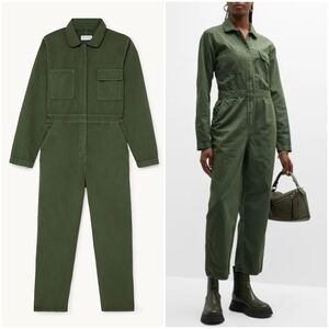 Rivet Utility Looker Jumpsuit in Vintage Green size S Relaxed Minimalist Grunge